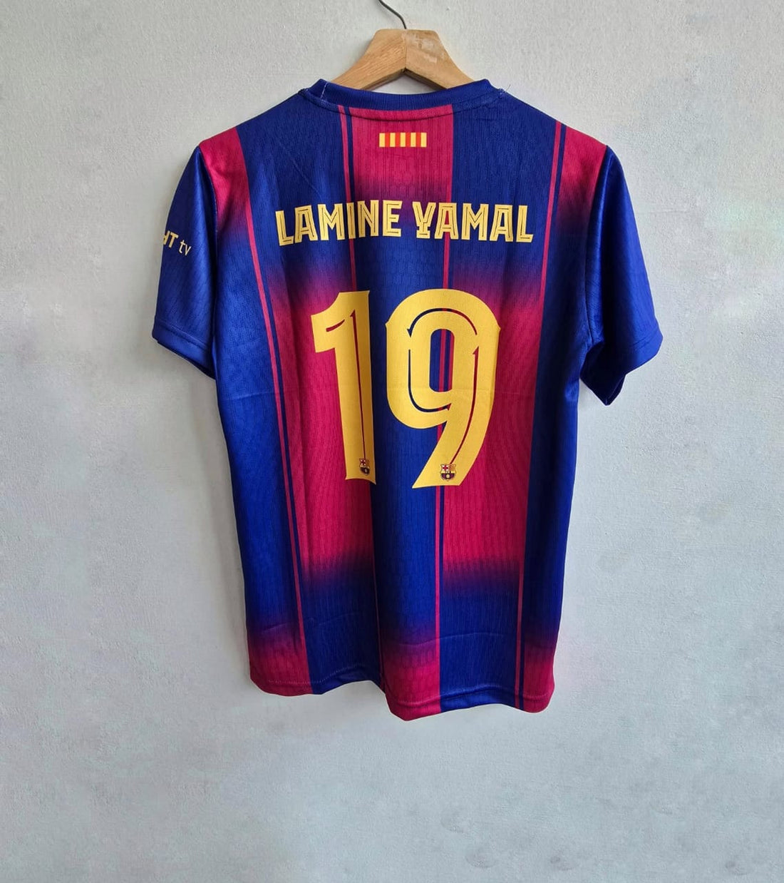 Lamine Yamal FC barcelona 2025-26 home half sleeves Embroidered